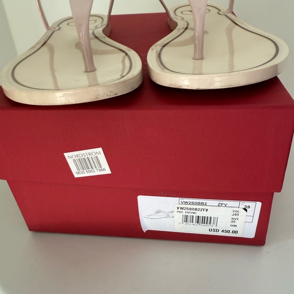 Valentino Light Pink and White Sandals 39 - Picture 6 of 7